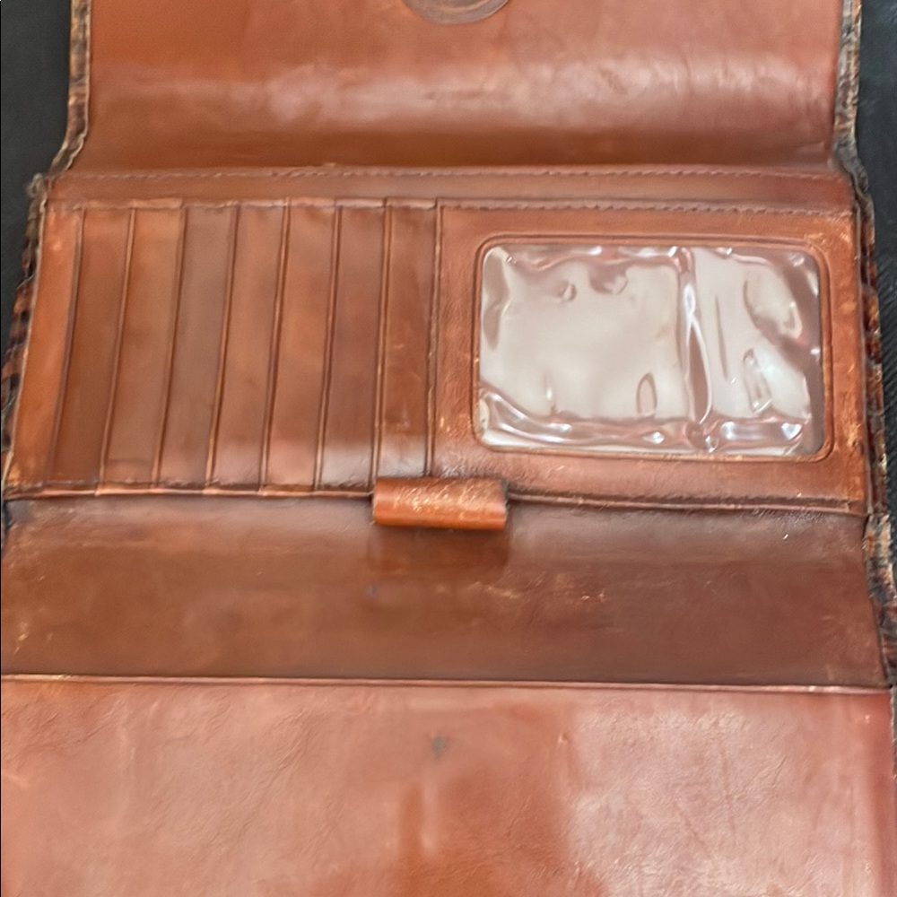 Vintage Brahmin Crocodile Embossed Wallet - Picture 3 of 7